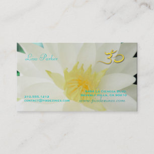 PixDezines Lotusblume, Om Yoga, Heiler Visitenkarte