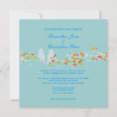 PixDezines LOVE BIRDS/DICHTE HINTERGRUNDFARBE Einladung (Vorderseite)