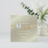 PixDezines LOVE BIRDS/DICHTE HINTERGRUNDFARBE Einladung (Stehend Vorderseite)