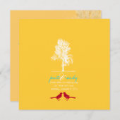 PixDezines Love Vögel, Rot, Eiche Baum / DJ Farbe! Einladung (Vorne/Hinten)