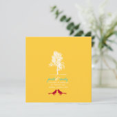 PixDezines Love Vögel, Rot, Eiche Baum / DJ Farbe! Einladung (Stehend Vorderseite)