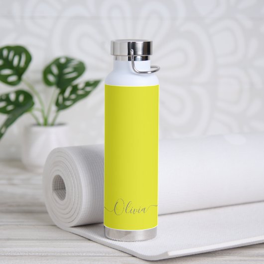 PixDezines Lucid Yellow DIY Farbe Trinkflasche (Yoga)