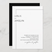 PixDezines Luxe Calligrafy Minimalistisch Foil Inv Einladung (Vorne/Hinten)