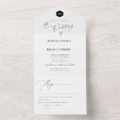 PixDezines Luxe Calligraphy DIY Schwarz-weiß All In One Einladung (Innen Boden)