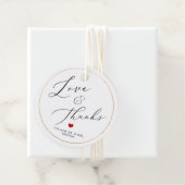 PixDezines Luxe Calligraphy Liebe & Danke Geschenkanhänger (Beispiel)