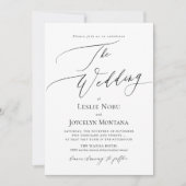 PixDezines Luxe Calligraphy Minimalistisch Wedding Einladung (Vorderseite)