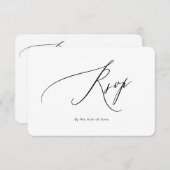 PixDezines Luxe Calligraphy Response Card RSVP Karte (Vorne/Hinten)