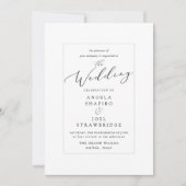 PixDezines Luxury Calligraphy Wedding Einladung (Vorderseite)