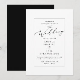 PixDezines Luxury Calligraphy Wedding Einladung