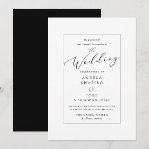 PixDezines Luxury Calligraphy Wedding Einladung