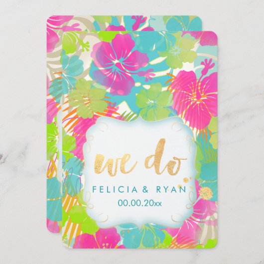 PixDezines machen wir Perchierpapier für Hibiskus/ Einladung (Vorne/Hinten)