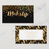 PixDezines Makeup Artist/Dazzled Imitats Gold Spec Visitenkarte (Vorne/Hinten)
