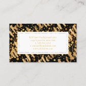 PixDezines Makeup Artist/Dazzled Imitats Gold Spec Visitenkarte (Rückseite)