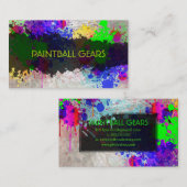 PixDezines malen Spritzer/Ball/Imitate silber Visitenkarte (Vorne/Hinten)