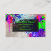 PixDezines malen Spritzer/Ball/Imitate silber Visitenkarte (Rückseite)