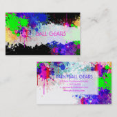 PixDezines malen Spritzer/Ball/Imitate silber Visitenkarte (Vorne/Hinten)