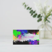 PixDezines malen Spritzer/Ball/Imitate silber Visitenkarte (Stehend Vorderseite)