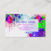 PixDezines malen Spritzer/Ball/Imitate silber Visitenkarte (Rückseite)