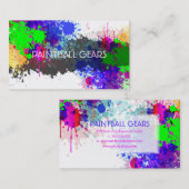 PixDezines malen Spritzer/Ball/Imitate silber Visitenkarte (Vorne/Hinten)