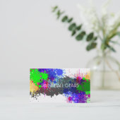 PixDezines malen Spritzer/Ball/Imitate silber Visitenkarte (Stehend Vorderseite)