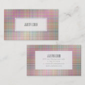 PixDezines malibu kariert/Imitate silber Visitenkarte (Vorne/Hinten)