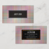 PixDezines malibu kariert/Imitate silber Visitenkarte (Vorne/Hinten)