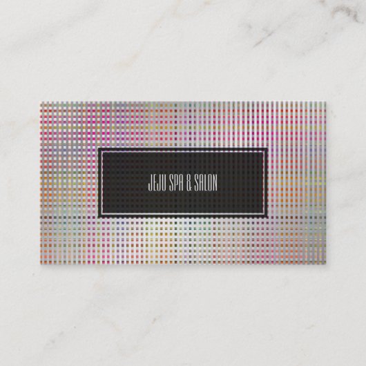 PixDezines malibu kariert/Imitate silber Visitenkarte (Vorderseite)