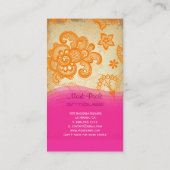 PixDezines Mandarine Paisley/Degustation Visitenkarte (Rückseite)