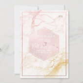 PixDezines Marble Blush Pink Honeycomb Mitzvah ✡ Einladung (Vorderseite)