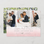PixDezines Marble+Blush Pink Save the Date Postkarte (Vorne/Hinten)