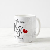 PixDezines marble Das neue, moderne Brush-Script Kaffeetasse (VorderseiteRechts)