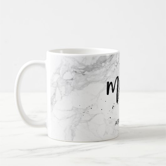 PixDezines marble Das neue, moderne Brush-Script Kaffeetasse (Links)