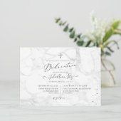 PixDezines Marble Dedication Einladung (Stehend Vorderseite)