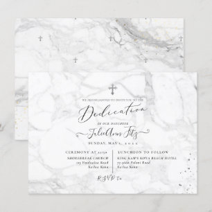 PixDezines Marble Dedication Einladung