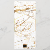 PixDezines Marble+Gold Veins Hochzeitsprogramm Programm (Rückseite)