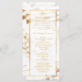 PixDezines Marble+Gold Veins Hochzeitsprogramm Programm (Vorne/Hinten)