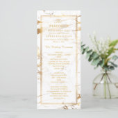 PixDezines Marble+Gold Veins Hochzeitsprogramm Programm (Stehend Vorderseite)