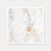 PixDezines Marble+Honeycomb, Imitats Gold Mitzvah Serviette (Vorderseite)