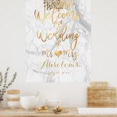 PixDezines Marble/Imitate Gold Kronier/Empfang Poster (Küche)