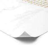 PixDezines Marble+Imitate Gold-Script, Seating Cha Poster (Ecke)