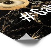 PixDezines Marble+Imitate Gold Social Media Hashta Poster (Ecke)