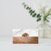 PixDezines MARBLE/IMITATE KUPFERHONEYCOMB Visitenkarte (Stehend Vorderseite)