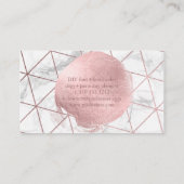 PixDezines Marble+Imitate Rose Goldener Foil Visitenkarte (Rückseite)