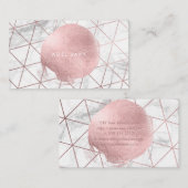 PixDezines Marble+Imitate Rose Goldener Foil Visitenkarte (Vorne/Hinten)