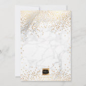 PixDezines Marble+Imitats Gold Confetti/Taufe Einladung (Rückseite)