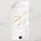 PixDezines Marble+Imitats Gold-Hochzeitsprogramm Programm (Rückseite)