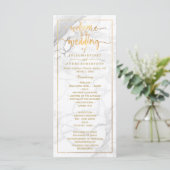 PixDezines Marble+Imitats Gold-Hochzeitsprogramm Programm (Stehend Vorderseite)