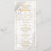 PixDezines Marble+Imitats Gold-Hochzeitsprogramm Programm (Vorderseite)