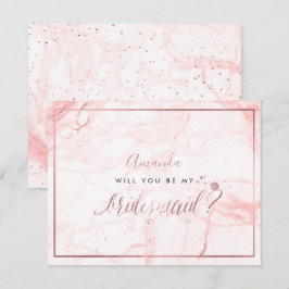 PixDezines Marble+Imitats Rose Gold, Bridesmaid Einladung