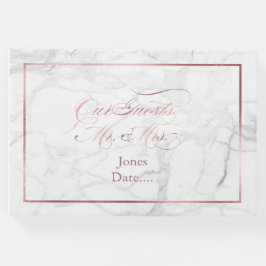 PixDezines Marble+Imitats Rose Gold Gästebuch